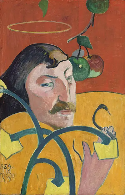 Self Portrait with Halo and Snake Paul Gauguin